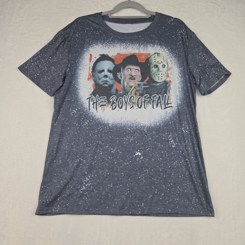 Women's Boys of Fall Halloween‎ T-Shirt Size Large Short Sleeve